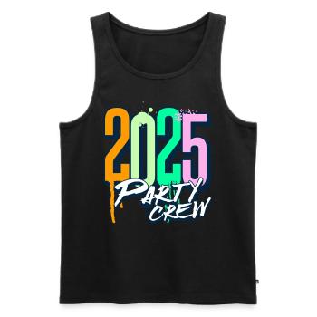 Équipe de fête 2025 - Débardeur bio Premium Homme - noir - Devant - AI Model Male 178 light (178cm)