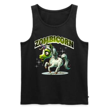 Licorne zombie zombie - Débardeur bio Premium Homme - noir - Devant - Michal (187cm)