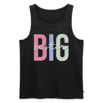 Older sister - Men's Premium Organic Tank Top - black - Front - AI Model Male 178 light (178cm)