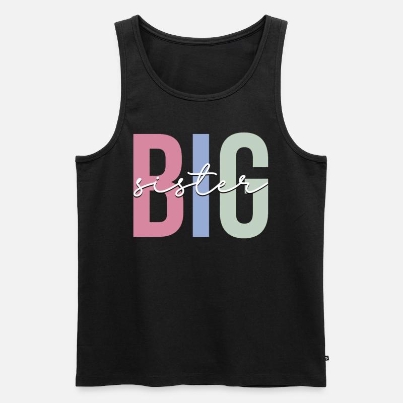 Große Schwester - Männer Premium Bio Tank Top - Schwarz