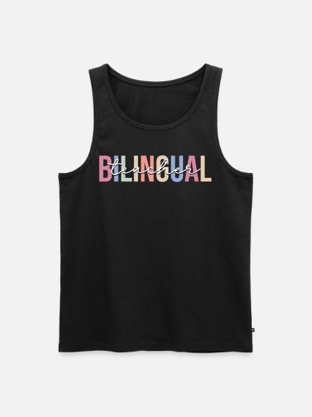 Bilingual - Men's Premium Organic Tank Top - black