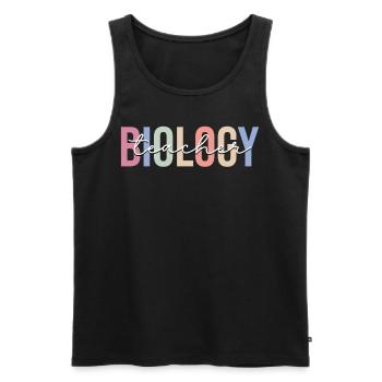 Biologiste scientifique - Débardeur bio Premium Homme - noir - Devant - Michal (187cm)