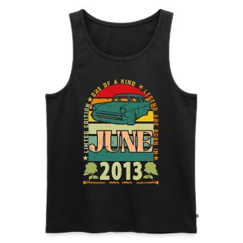 Geburtstagsgeschenk Juni 2013. Juni 2013 Juni 2013 - Männer Premium Bio Tank Top - Schwarz - Vorne - Michal (187cm)