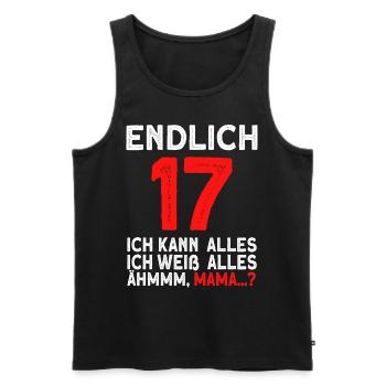Finally 17 I can do everything, I know everything - Men's Premium Organic Tank Top - black - Front - Michal (187cm)