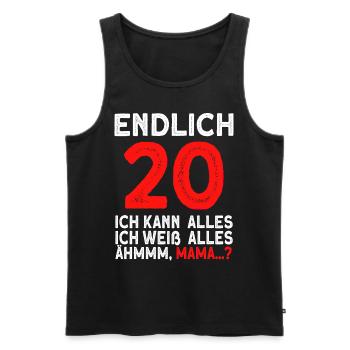 Finally 20 I can do everything I know everything - Men's Premium Organic Tank Top - black - Front - Michal (187cm)
