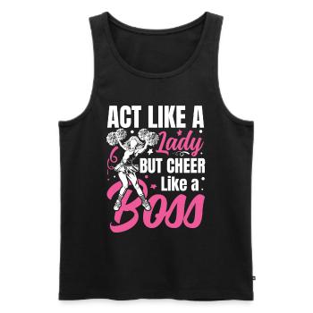 Cheer Your Heart Out für eine Cheerleaderin - Männer Premium Bio Tank Top - Schwarz - Vorne - Michal (187cm)