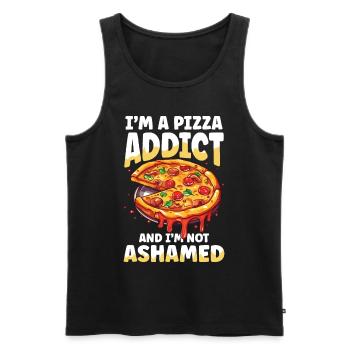 I'm A Pizza Addict And I'm Not Ashamed - Männer Premium Bio Tank Top - Schwarz - Vorne - AI Model Male 178 light (178cm)