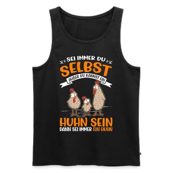 Chickens Chicken Farmer Chicken - Men's Premium Organic Tank Top - black - Front - Michal (187cm)