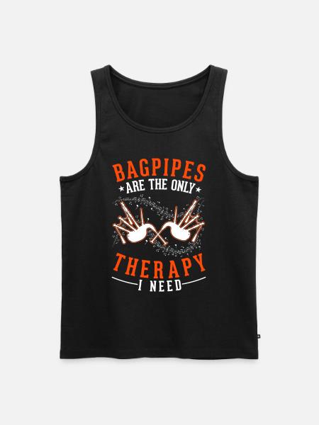 Bagpipe therapy bagpipers - Men's Premium Organic Tank Top - black