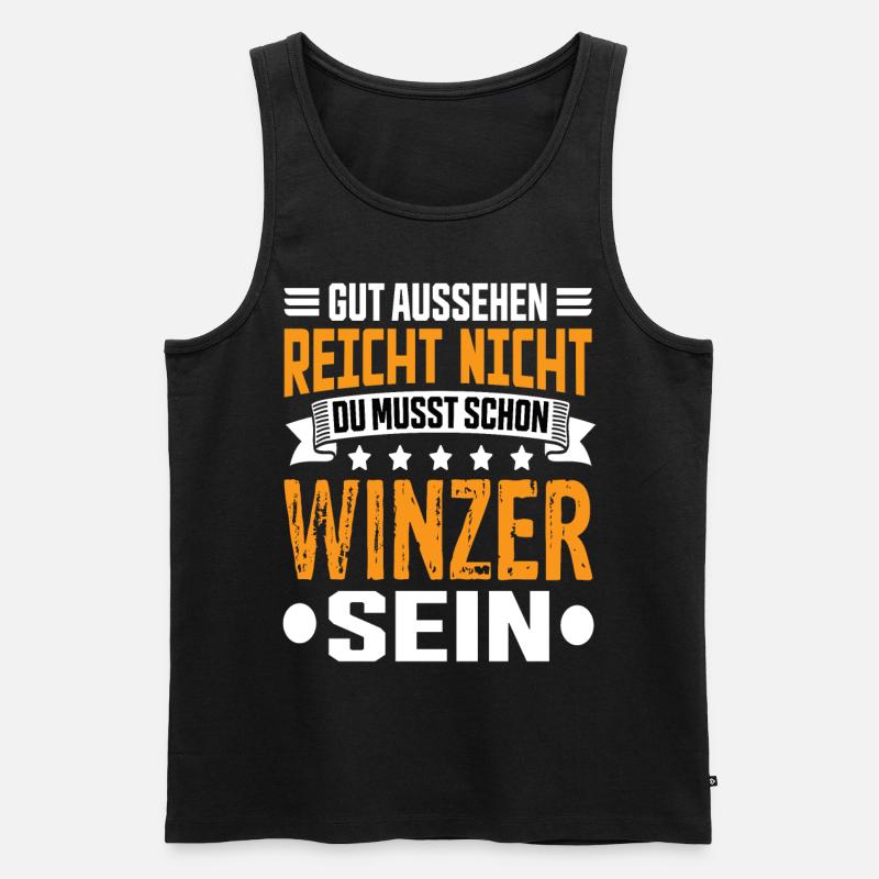 Winzer - Männer Premium Bio Tank Top - Schwarz