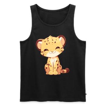 Chats dorés Chat doré - Débardeur bio Premium Homme - noir - Devant - AI Model Male 178 light (178cm)