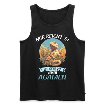 Agamen Agame - Débardeur bio Premium Homme - noir - Devant - Michal (187cm)