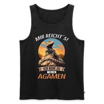 Agamen Agame - Débardeur bio Premium Homme - noir - Devant - Michal (187cm)