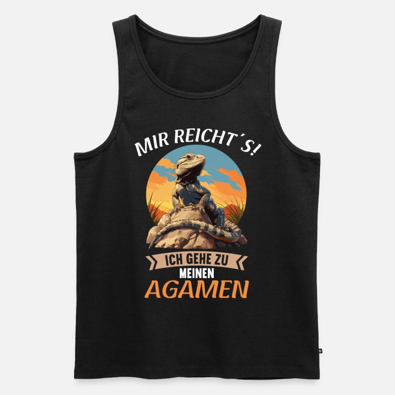 Agamen Agame - Männer Premium Bio Tank Top - Schwarz