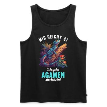 Agamen Agame - Débardeur bio Premium Homme - noir - Devant - Michal (187cm)
