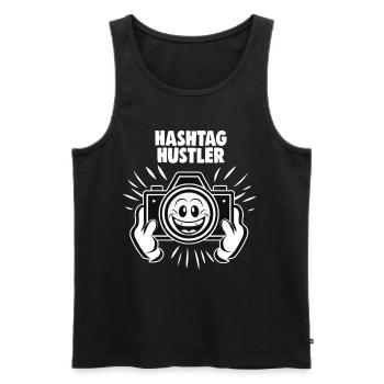 Digital Creator Hashtag Hustler Social Media - Männer Premium Bio Tank Top - Schwarz - Vorne - AI Model Male 178 light (178cm)