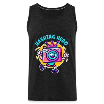 Digital Creator Hashtag Hero Social Media - Männer Premium Bio Tank Top - Anthrazit - Vorne - Alexander (188cm)