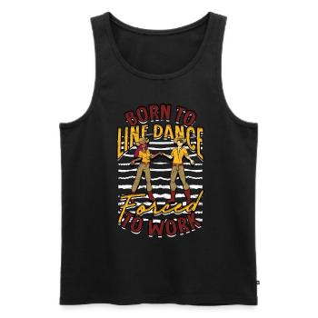Line Dance Line Dancer Line Dancing - Men's Premium Organic Tank Top - black - Front - AI Model Male 178 light (178cm)