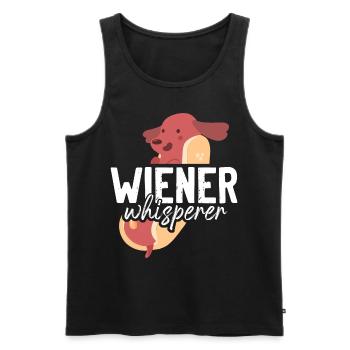 Hot Dog Adult Humor Pun Naughty - Männer Premium Bio Tank Top - Schwarz - Vorne - AI Model Male 178 light (178cm)