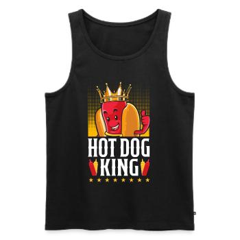 Hot Dog Adult King Hot Dog King - Männer Premium Bio Tank Top - Schwarz - Vorne - Michal (187cm)