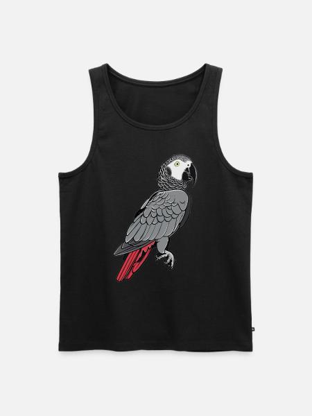 African grey parrots - Men's Premium Organic Tank Top - black