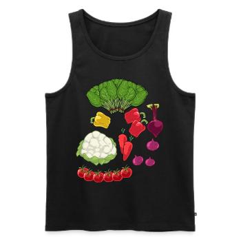 Vegetables Vegetarian Cooking Cooking Cuisine Vitamins - Men's Premium Organic Tank Top - black - Front - Michal (187cm)