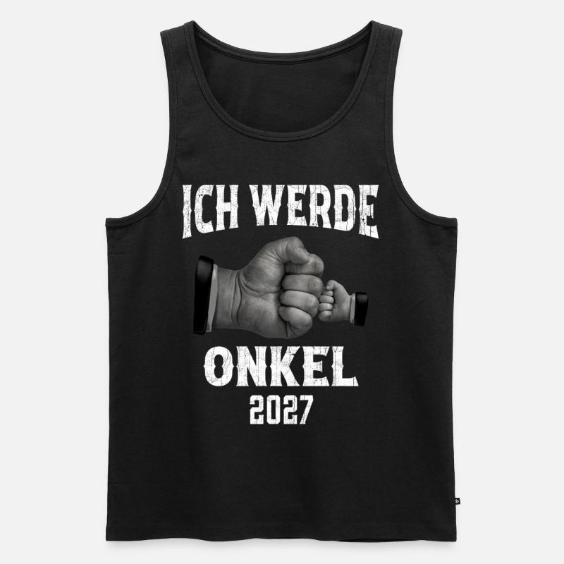 Ich werde Onkel 2027 - Männer Premium Bio Tank Top - Schwarz