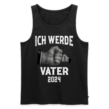 Ich werde Vater 2024 - Männer Premium Bio Tank Top - Schwarz - Vorne - AI Model Male 178 light (178cm)