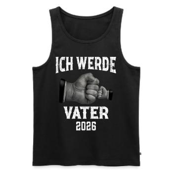 Ich werde Vater 2026 - Männer Premium Bio Tank Top - Schwarz - Vorne - AI Model Male 178 light (178cm)