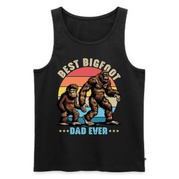 Best Bigfoot Dad Ever - Männer Premium Bio Tank Top - Schwarz - Vorne - Michal (187cm)