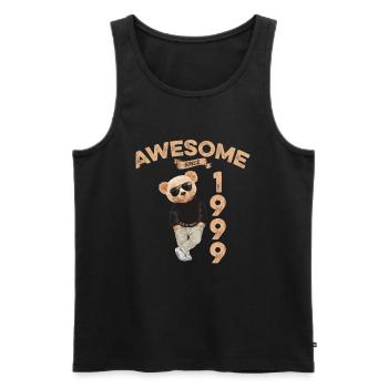 1999 Geburtstag Cool Teddy Bär Awesome since - Männer Premium Bio Tank Top - Schwarz - Vorne - Michal (187cm)