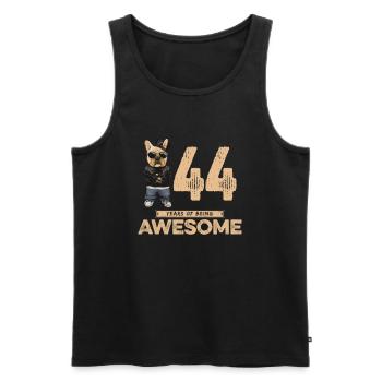44 ans d’être un chien cool génial - Débardeur bio Premium Homme - noir - Devant - Michal (187cm)