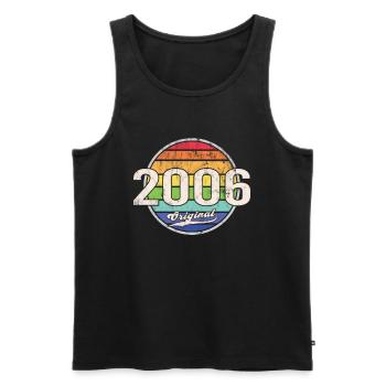 2006 Geburtstag Year Original - Männer Premium Bio Tank Top - Schwarz - Vorne - AI Model Male 178 light (178cm)