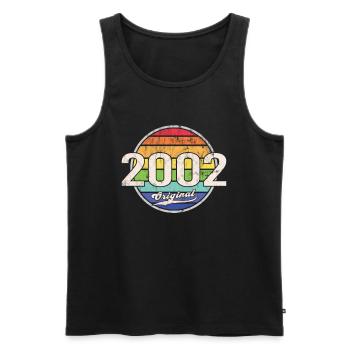 2002 Geburtstag Year Original - Männer Premium Bio Tank Top - Schwarz - Vorne - AI Model Male 178 light (178cm)