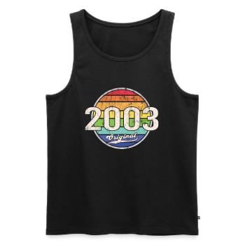 2003 Anniversaire Année Original - Débardeur bio Premium Homme - noir - Devant - Michal (187cm)