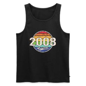 2008 Geburtstag Year Original - Männer Premium Bio Tank Top - Schwarz - Vorne - Michal (187cm)