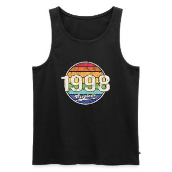 1998 Geburtstag Year Original - Männer Premium Bio Tank Top - Schwarz - Vorne - Michal (187cm)