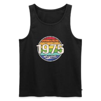1975 Anniversaire Année Original - Débardeur bio Premium Homme - noir - Devant - Michal (187cm)