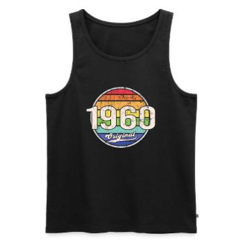 1960 Geburtstag Year Original - Männer Premium Bio Tank Top - Schwarz - Vorne - Michal (187cm)