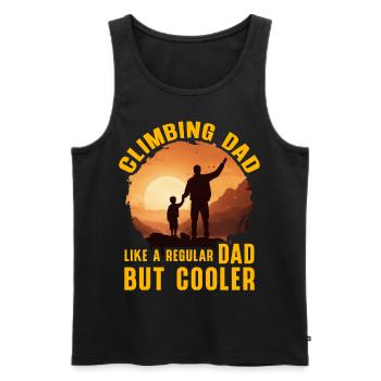 Klettern Papa wie ein normaler Papa, aber cooler - Männer Premium Bio Tank Top - Schwarz - Vorne - AI Model Male 178 light (178cm)