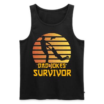 Papa plaisante sur le survivant - Débardeur bio Premium Homme - noir - Devant - Michal (187cm)