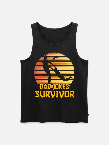 Dad Jokes Survivor - Men's Premium Organic Tank Top - black