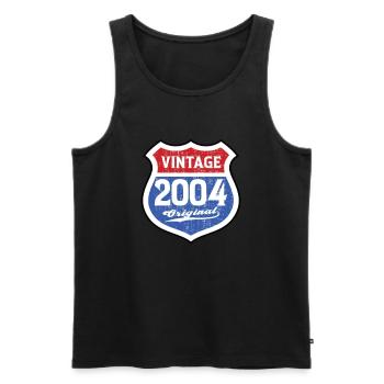 2004 Geburtstag Route Vintage Original - Männer Premium Bio Tank Top - Schwarz - Vorne - AI Model Male 178 light (178cm)