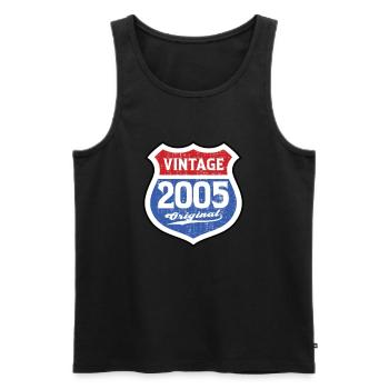 2005 Geburtstag Route Vintage Original - Männer Premium Bio Tank Top - Schwarz - Vorne - AI Model Male 178 light (178cm)