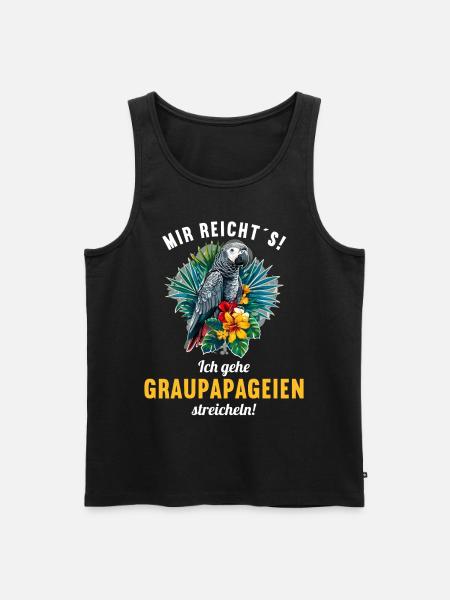 African grey parrots - Men's Premium Organic Tank Top - black
