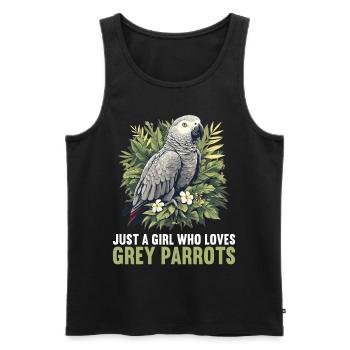Graupapageien Graupapagei - Männer Premium Bio Tank Top - Schwarz - Vorne - AI Model Male 178 light (178cm)