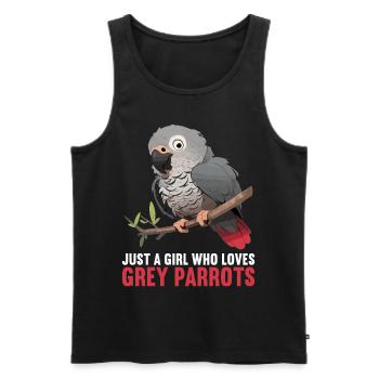 Graupapageien Graupapagei - Männer Premium Bio Tank Top - Schwarz - Vorne - AI Model Male 178 light (178cm)