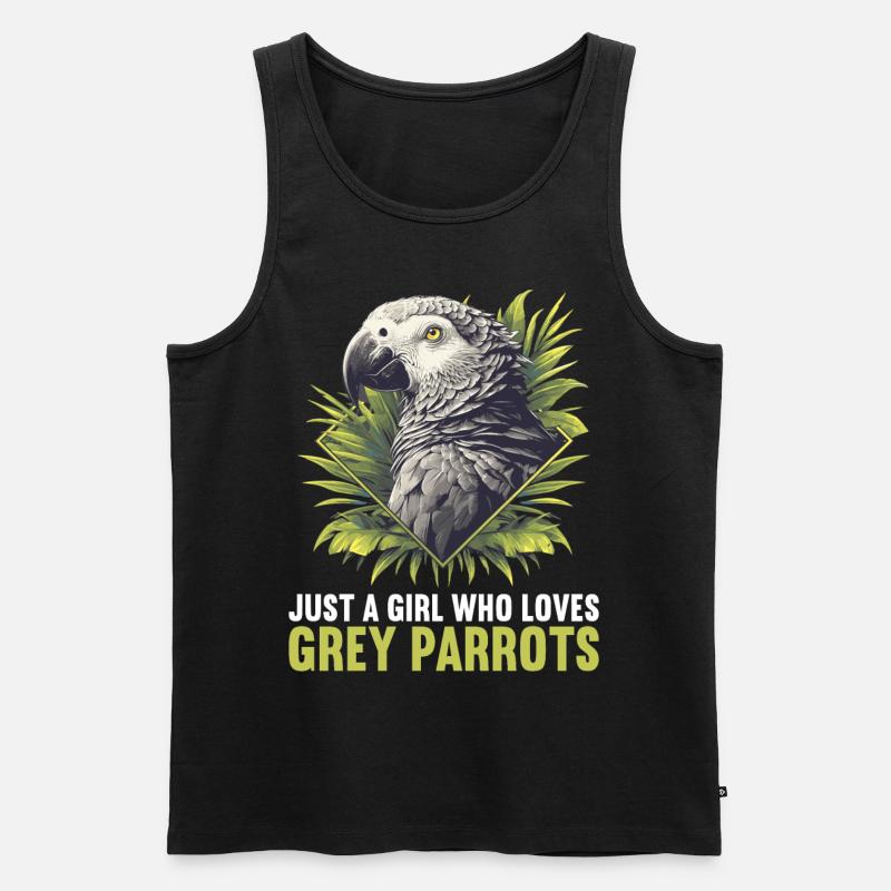 Graupapageien Graupapagei - Männer Premium Bio Tank Top - Schwarz