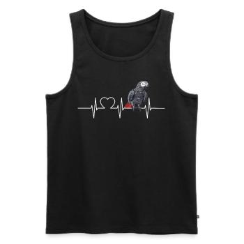 Graupapageien Graupapagei - Männer Premium Bio Tank Top - Schwarz - Vorne - AI Model Male 178 light (178cm)