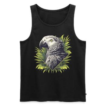 Graupapageien Graupapagei - Männer Premium Bio Tank Top - Schwarz - Vorne - AI Model Male 178 light (178cm)